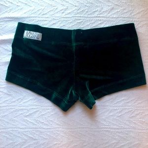 Elisabetta Rogiani Couture Fitness Lowrise Mini Shorts, Stretch Velvet XS